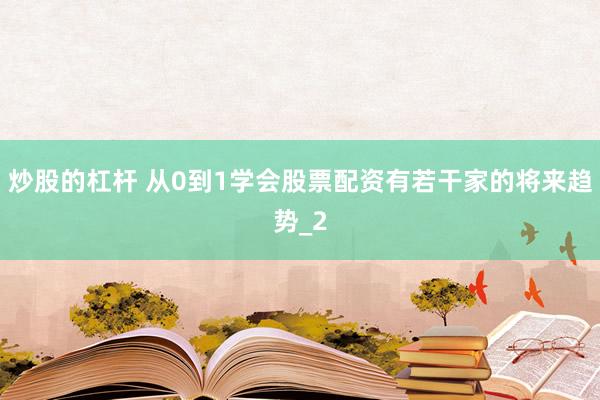 炒股的杠杆 从0到1学会股票配资有若干家的将来趋势_2